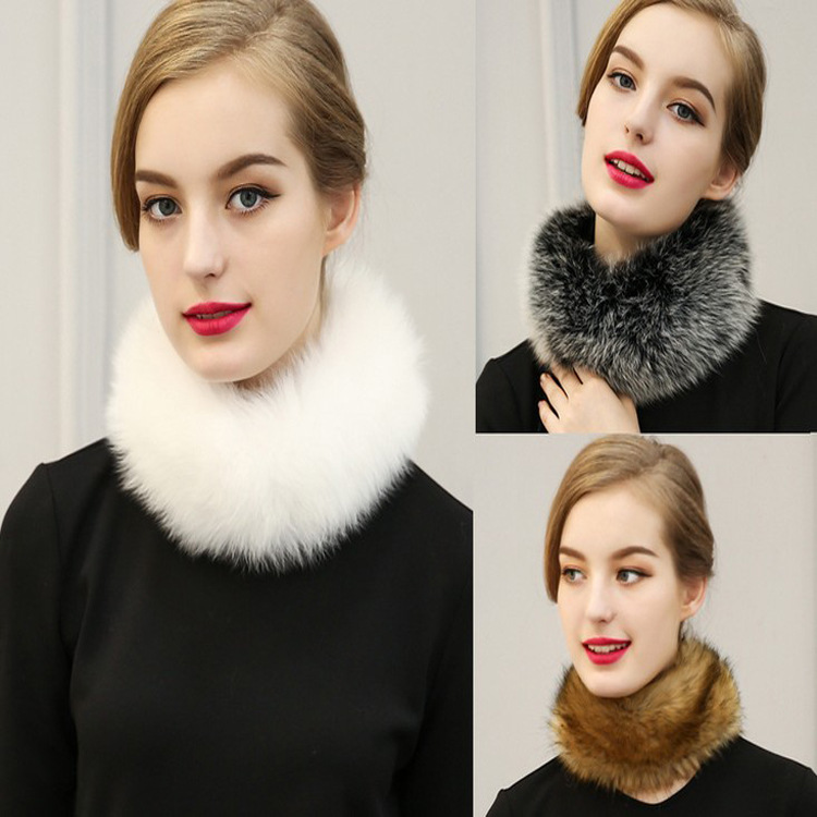 New fur fashion faux fox fur collar warm hook scarf fake collar wholesale