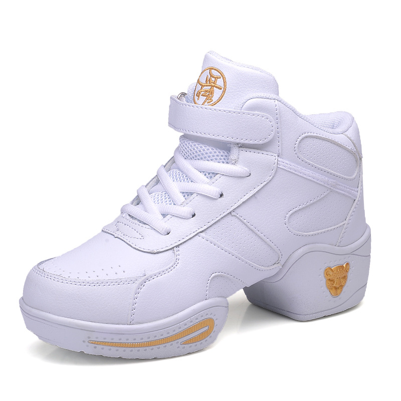 White autumn new women's soft bottom height increasing women's black modern jazz dance shoes square dance shoes dancing shoes