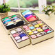 Rice white gray underwear storage box four-piece socks storage box fabric home bra finishing box finishing