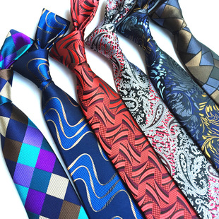 Source manufacturers polyester jacquard material men's tie large flower spike fashion fashion tie spot wholesale