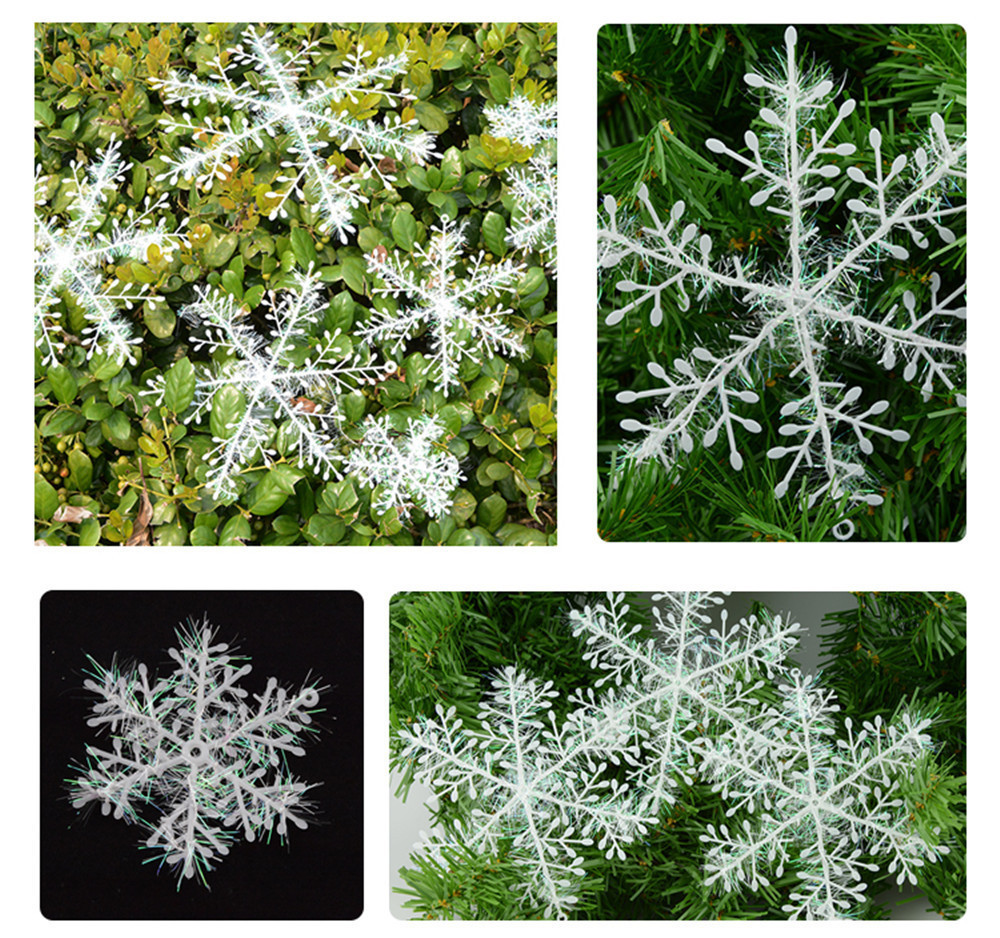 Wholesale foreign trade Christmas Snowflake Shopping Mall hotel window layout Christmas tree gift bag PVC snowflake multi-Specification