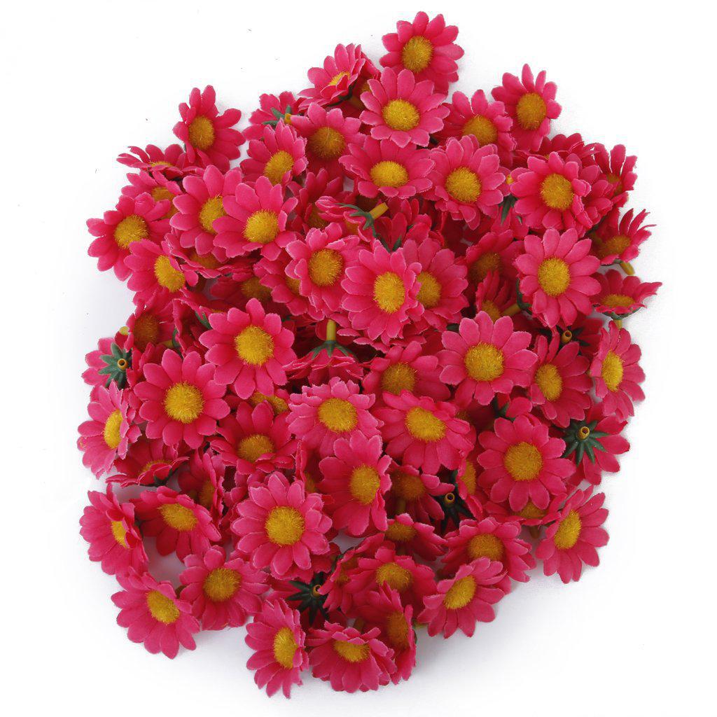 Factory direct AliExpress 12-leaf sunflower flower head simulation flower small chrysanthemum flower head sunflower flower head