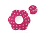 Pure cotton double-breasted-rose red dot