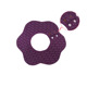 Cotton double-breasted-deep purple dots