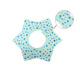 Pure cotton double-breasted-lake green color star