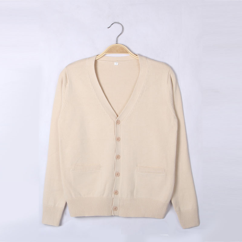 Knitting factory wholesale Japanese college style V-neck school uniform sweater JK uniform sweater school uniform sweater cardigan