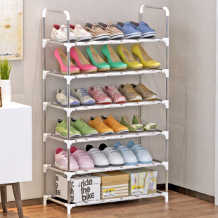 Solno cross-border bathroom dormitory rental room door floor multi-layer steel pipe bold simple door assembly shoe rack