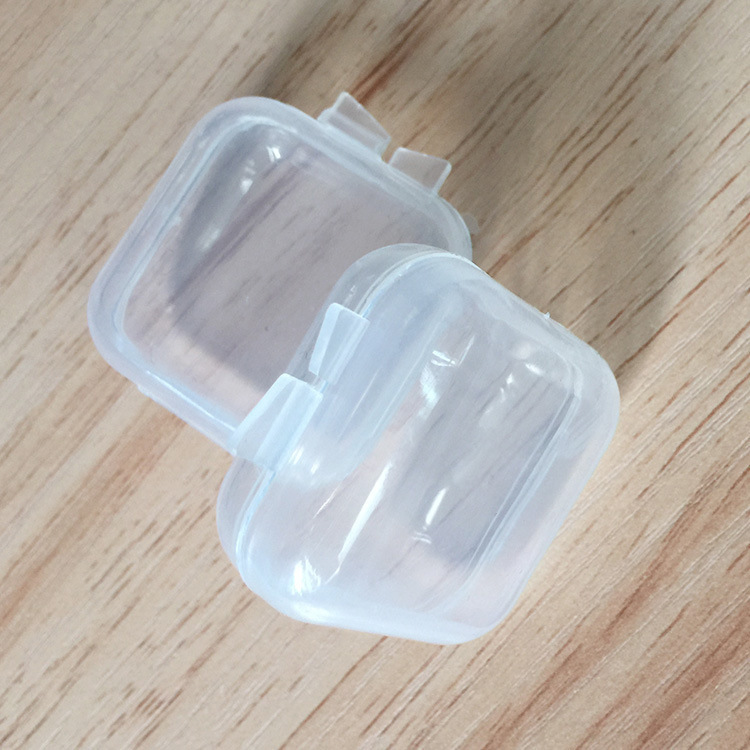 Earplug box storage box fish hook box jewelry mini box pushpin box screw transparent plastic small square box