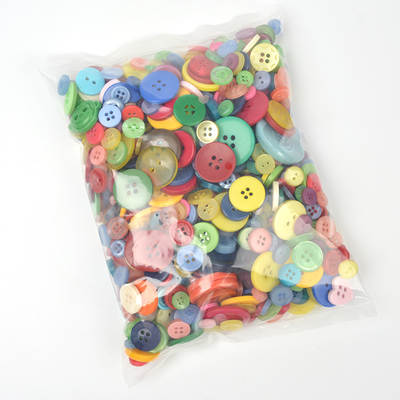 Spot! Round mixed color resin buttons wholesale DIY handmade button painting button flower material bag