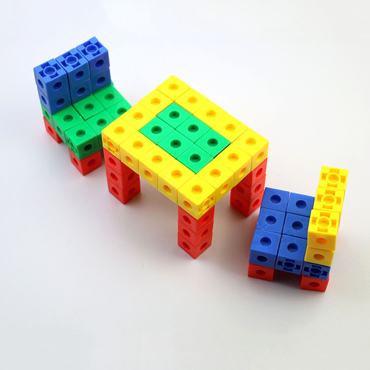 Early Education Plastic Small Square Building Blocks Children's Toys Educational Granules Building Blocks Stacked High Assembled Granules Kindergarten