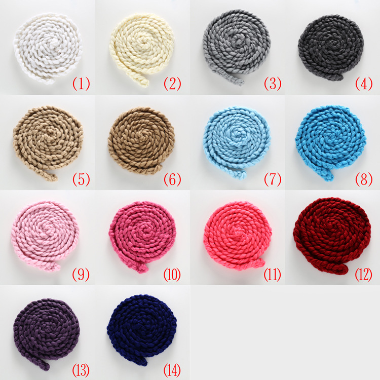 Thick Braids Photography Twist Braids Photography Props Wool Photography Blanket Hand-woven Photography Twist Blanket