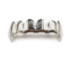 Silver fangs (upper teeth)