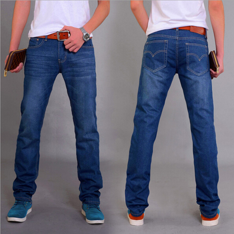 A generation of explosions men's foreign trade jeans men's business loose straight long pants Korean men's wholesale