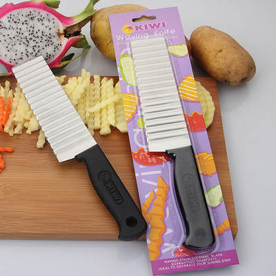 Card-mounted French stainless steel wave knife potato chips cutter two yuan shop knife potato corrugated knife