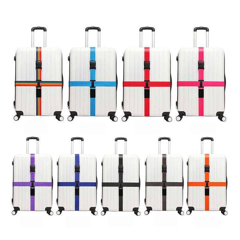 Cross password lock luggage packing belt luggage belt travel luggage rainbow fixed binding belt