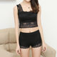 New Spring and Summer Anti-glare Vest Set Lace Small Sling Wrapping Chest with Lace Double-layer Three-point Safety Pants