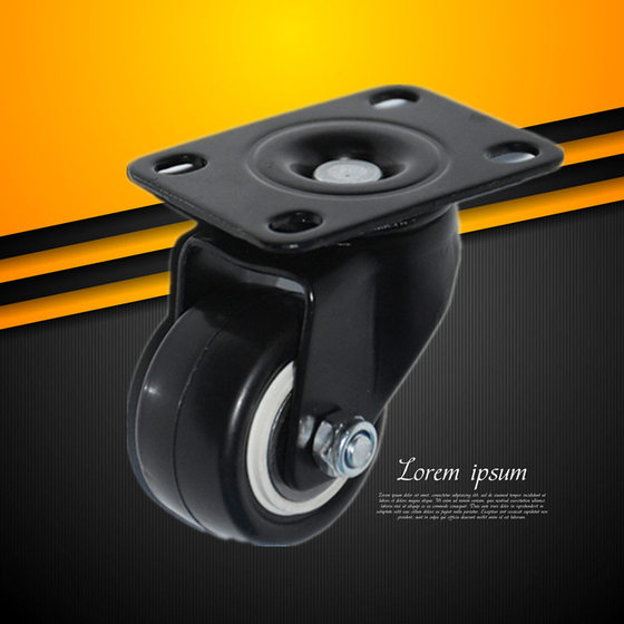 Double bearing 1.5-inch gold diamond universal wheel polyurethane Pu wheel movable caster wholesale furniture mute small wheel