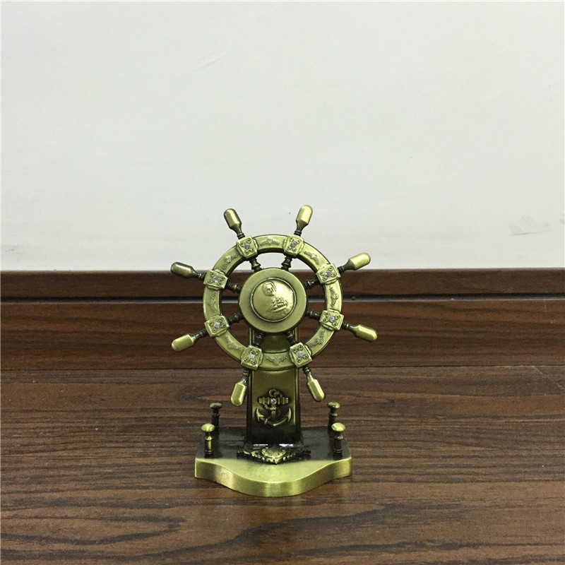 地中海式レトロナビゲーター航海船舵合金置物オフィス装飾置物クリエイティブギフト|undefined