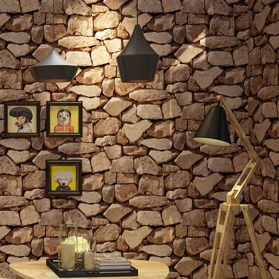 3D Vintage Stone Pattern Stone Block Marble Wallpaper Living Room Background Wall Bar Restaurant Cafe Wallpaper