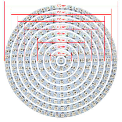 WS2812 5050 RGB LED built-in full color driver colored lights round Development Board blackboard whiteboard ring