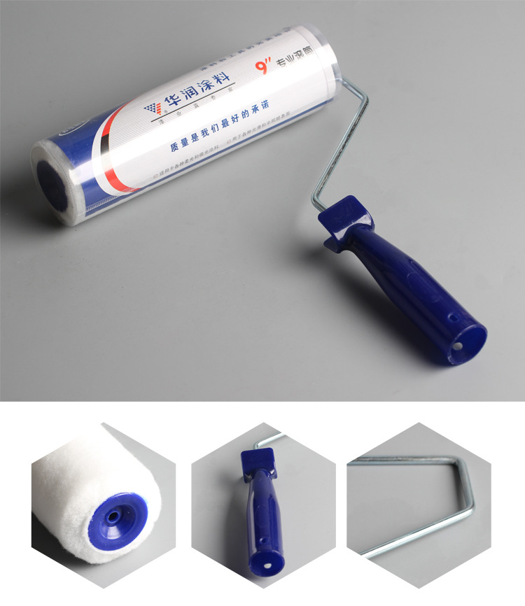 Factory straight hot melt fine wool roller latex paint roller brush no dead angle roller brush floor paint brush coating roller