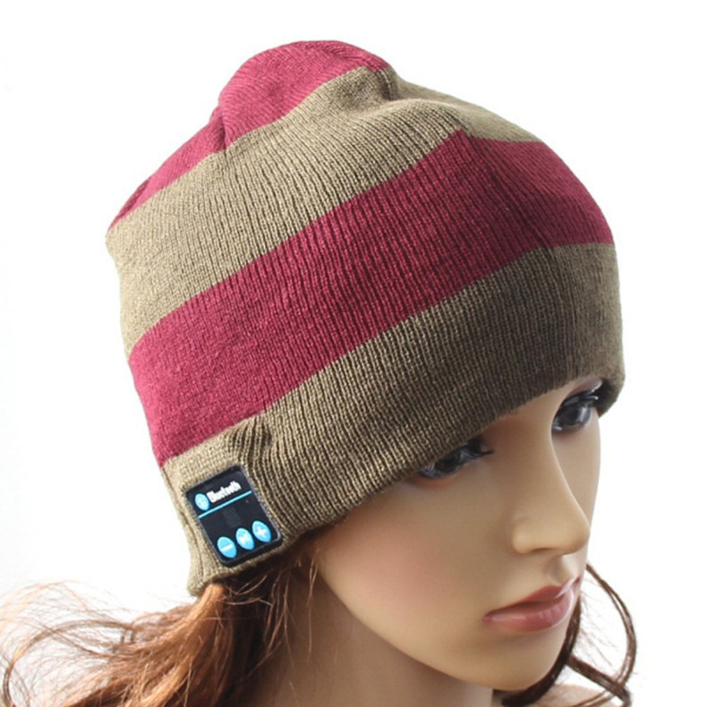 Manufacturers cross-border supply of Bluetooth headphone cap sports outdoor Joker knitted hat wireless call music hat