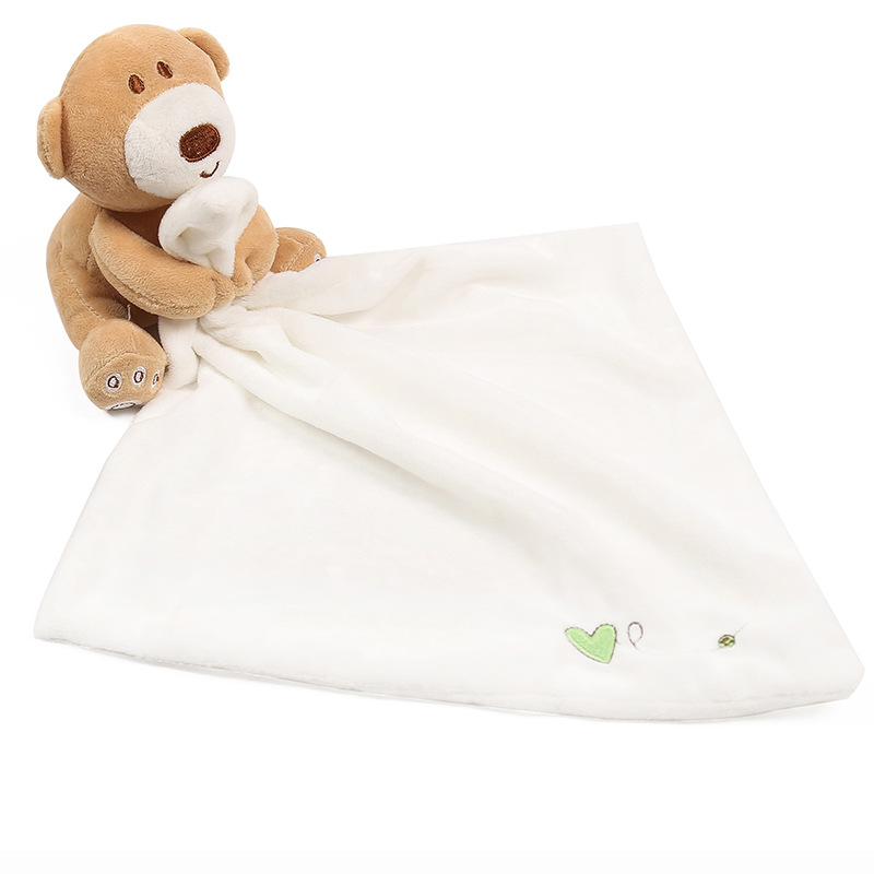 Bear baby comfort towel/doll super soft no hair can be imported baby toys wholesale