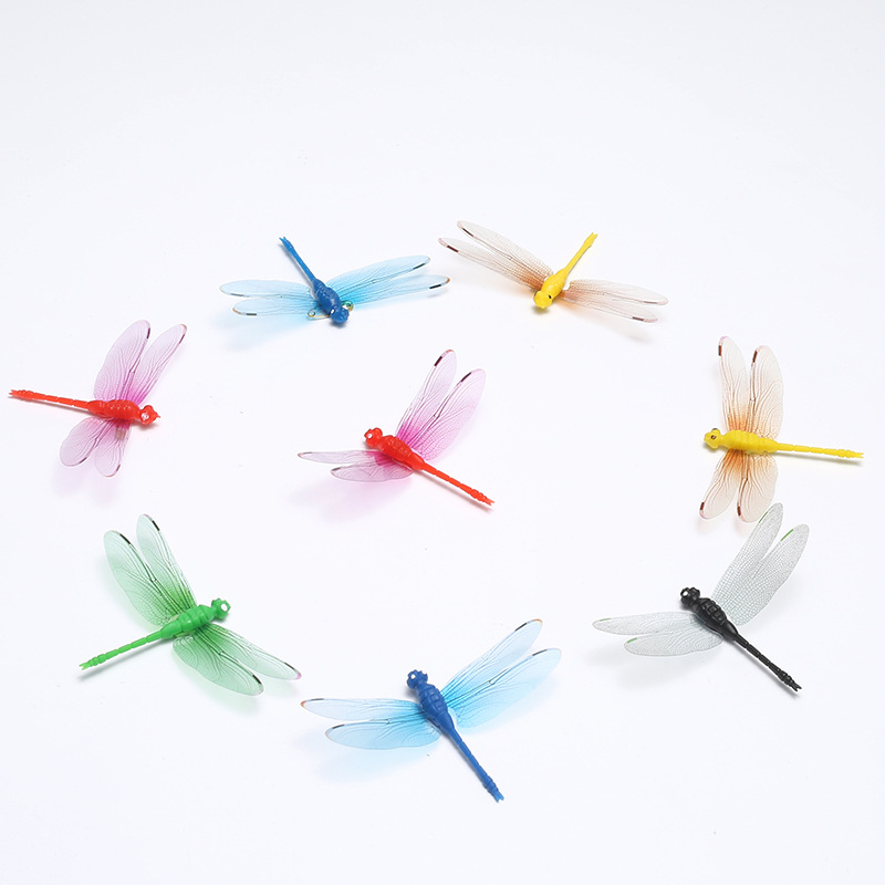 3D three-dimensional Dragonfly magnetic refrigerator stickers creative home decoration dragonfly pin curtain decoration color simulation Dragonfly