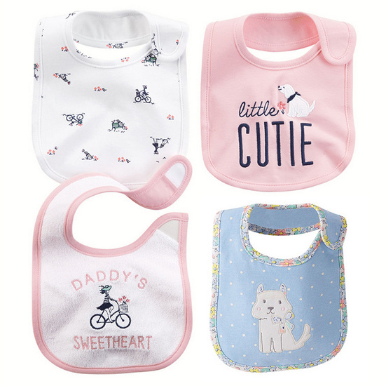 Foreign trade baby saliva towel newborn bib baby cartoon gown three layer waterproof children bib factory wholesale