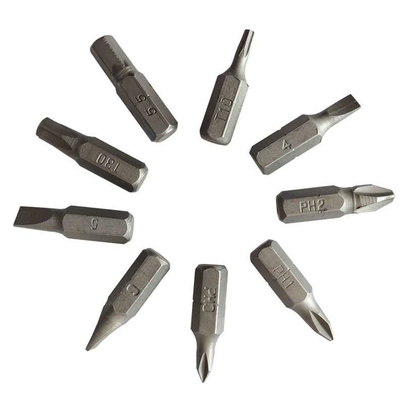 10pc batch head set electric pneumatic cross plum blossom rice screwdriver head CRV material