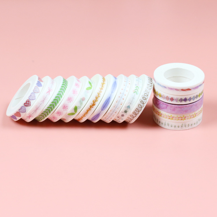 15 Japanese-style hand tear and paper tape 0.8cm DIY hand account creative dividing line thin and paper tape