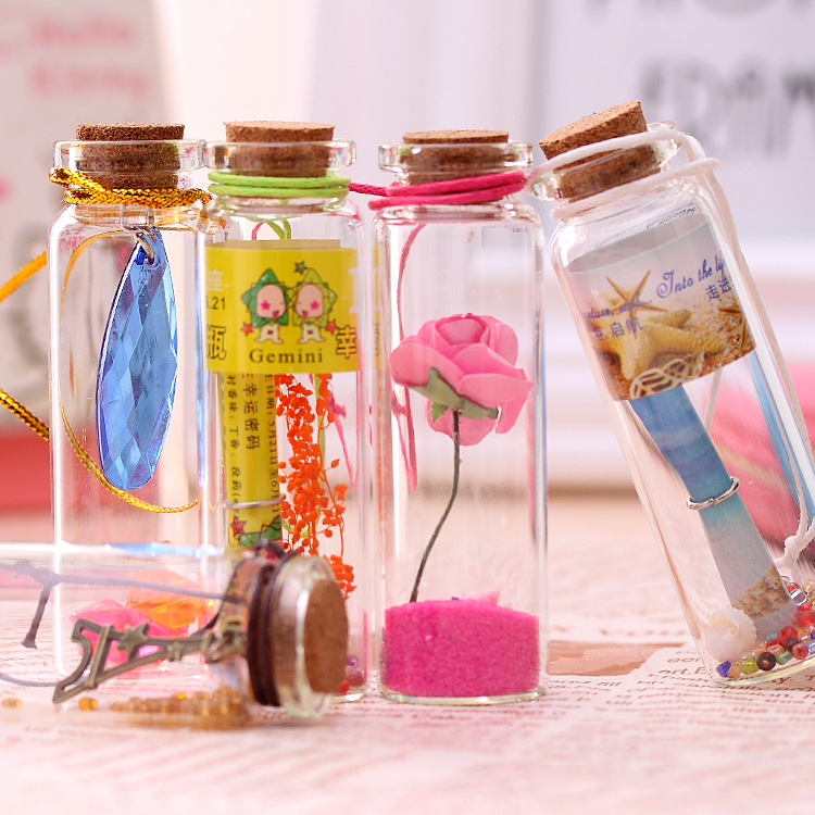 diy gift lucky bottle vintage twelve constellation wishing bottle cork glass bottle cork strip drifting bottle