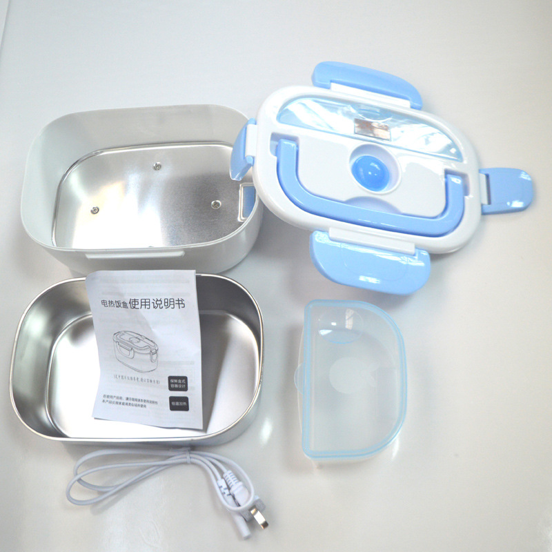 Electric Lunch Box Insulated Lunch Box Pluggable Electric Heating Household Free Water Injection Liner Removable and Washable Portable for Office Workers