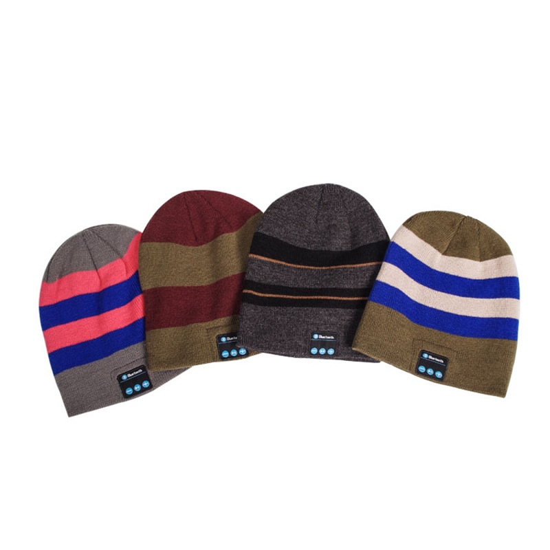Manufacturers cross-border supply of Bluetooth headphone cap sports outdoor Joker knitted hat wireless call music hat