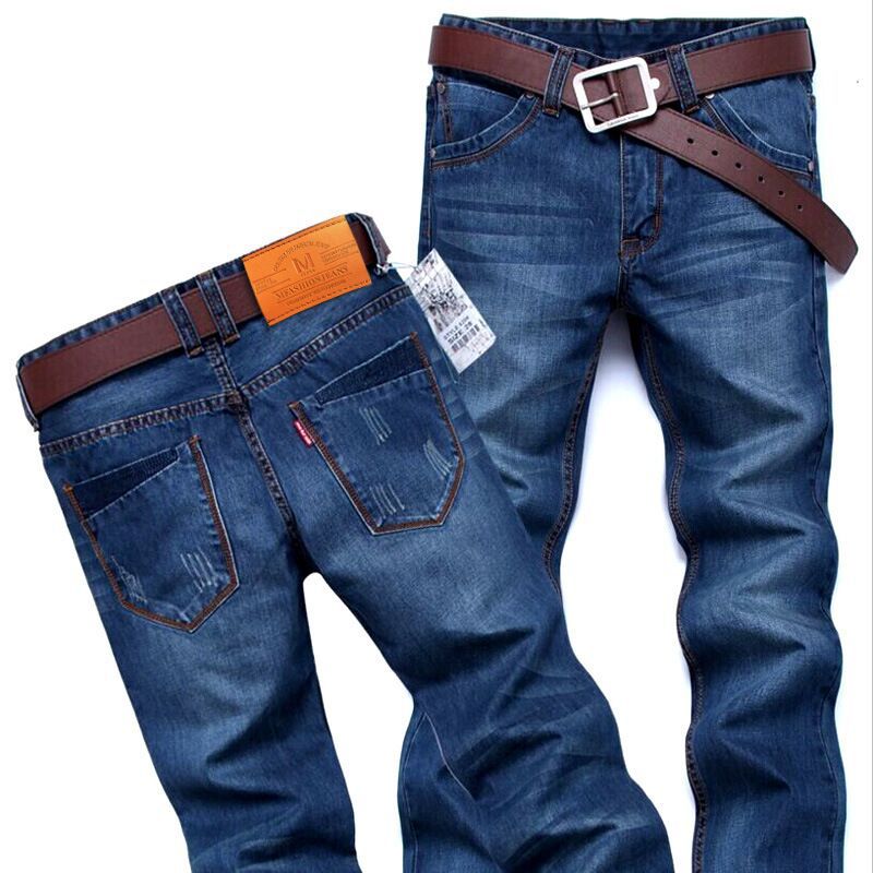 A generation of explosions men's foreign trade jeans men's business loose straight long pants Korean men's wholesale