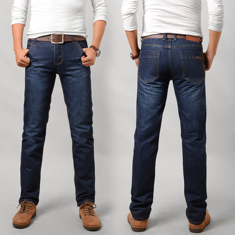 A generation of explosions men's foreign trade jeans men's business loose straight long pants Korean men's wholesale