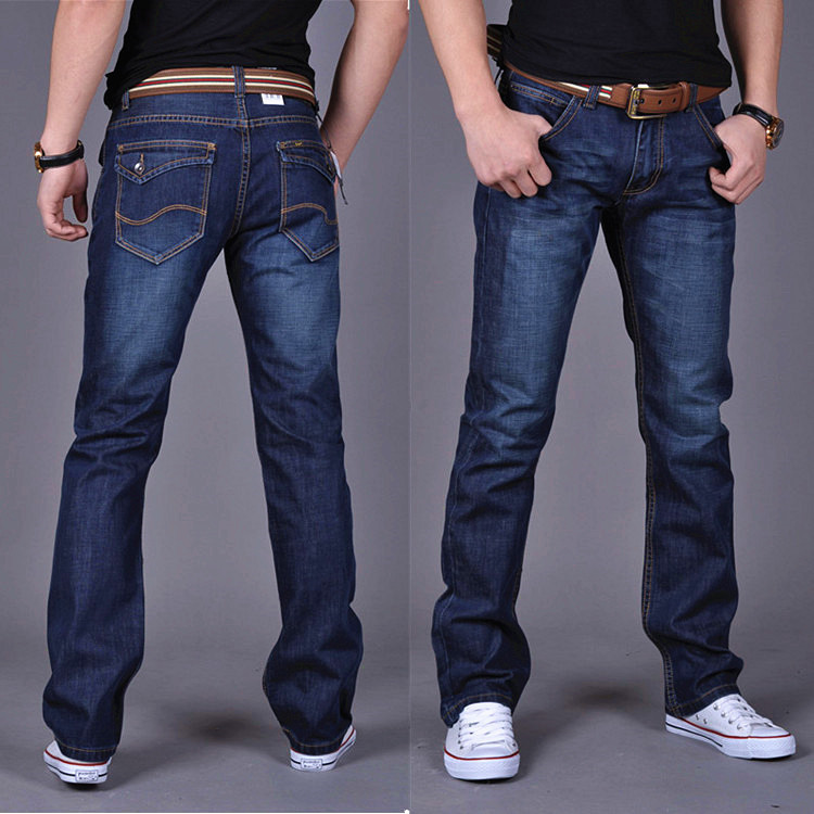 A generation of explosions men's foreign trade jeans men's business loose straight long pants Korean men's wholesale