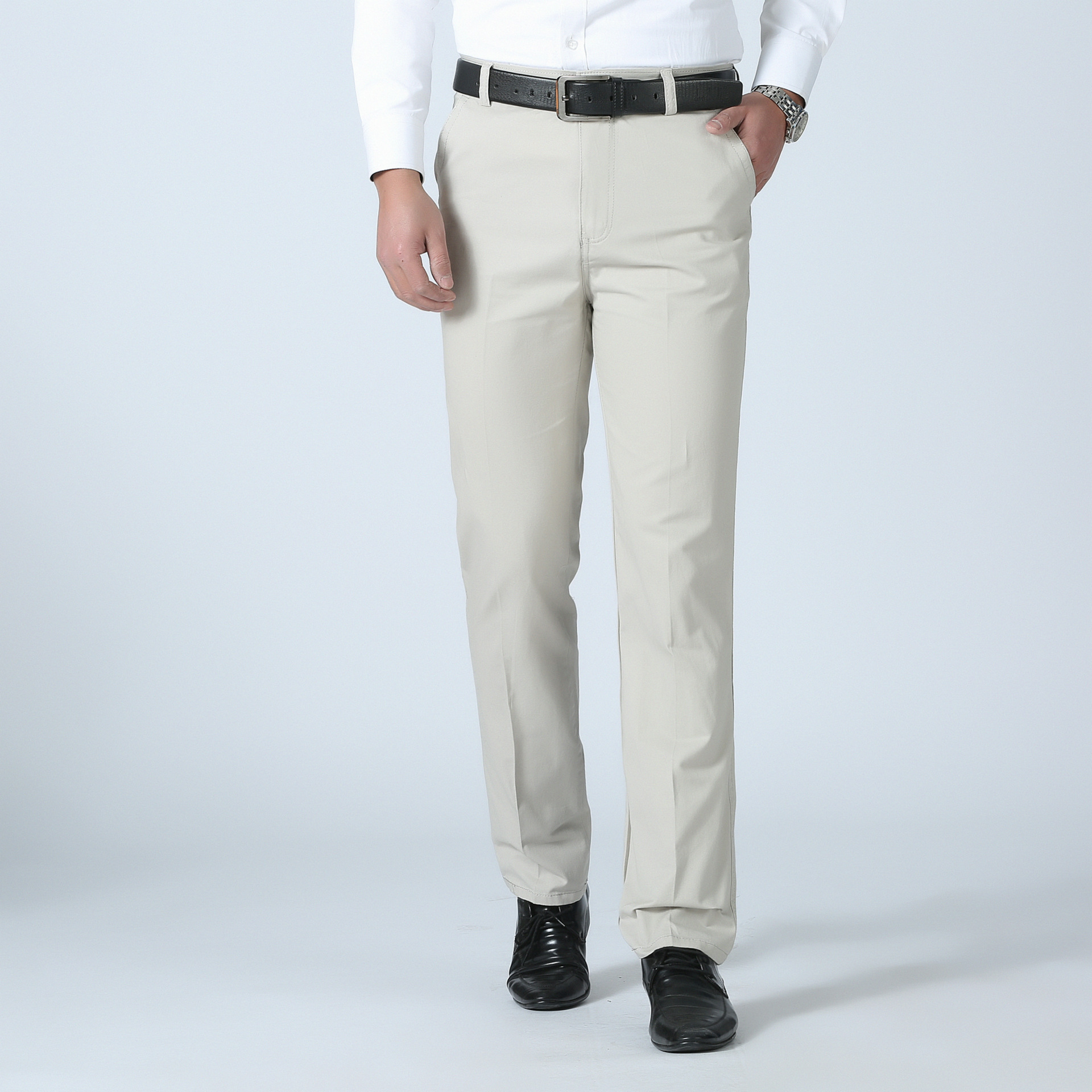 Summer Middle-aged Men's Casual Pants Loose Spring and Autumn Straight Dad's Cotton Middle-aged Men's Long Pants
