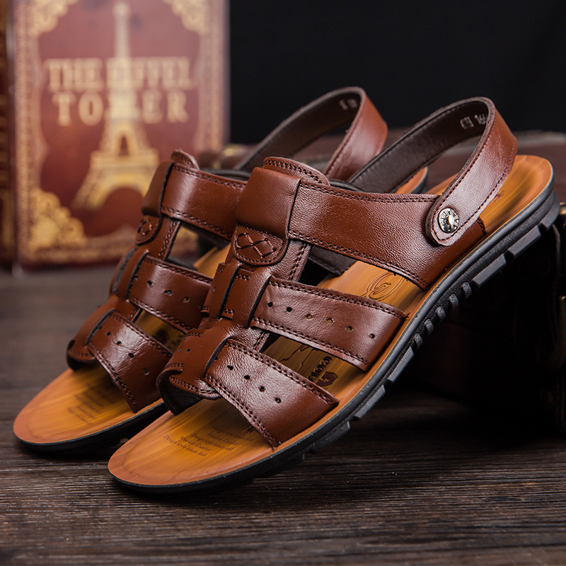 2023 Summer New Sandals Men's Casual Sports Beach Shoes Breathable and Convenient All-match Two-wear Simple Men's Sandals for Men