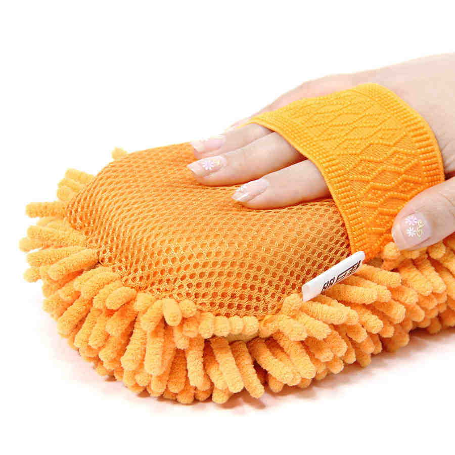 Chenille Sponge Block 8 Character Car Cleaning Block Water Absorbent Car Washing Sponge Bag Thickened Car Cleaning Supplies