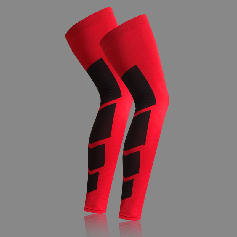 Xukang full leg pantyhose basketball knee pad lengthened leggings men and women outdoor high elastic knee pad calf pad sports protective gear