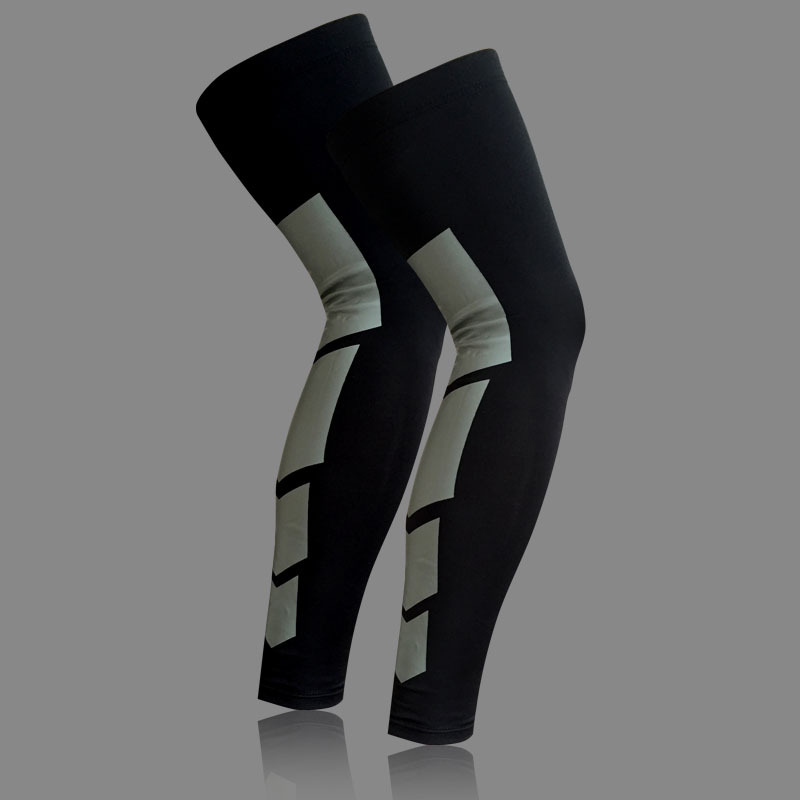 Xukang full leg pantyhose basketball knee pad lengthened leggings men and women outdoor high elastic knee pad calf pad sports protective gear