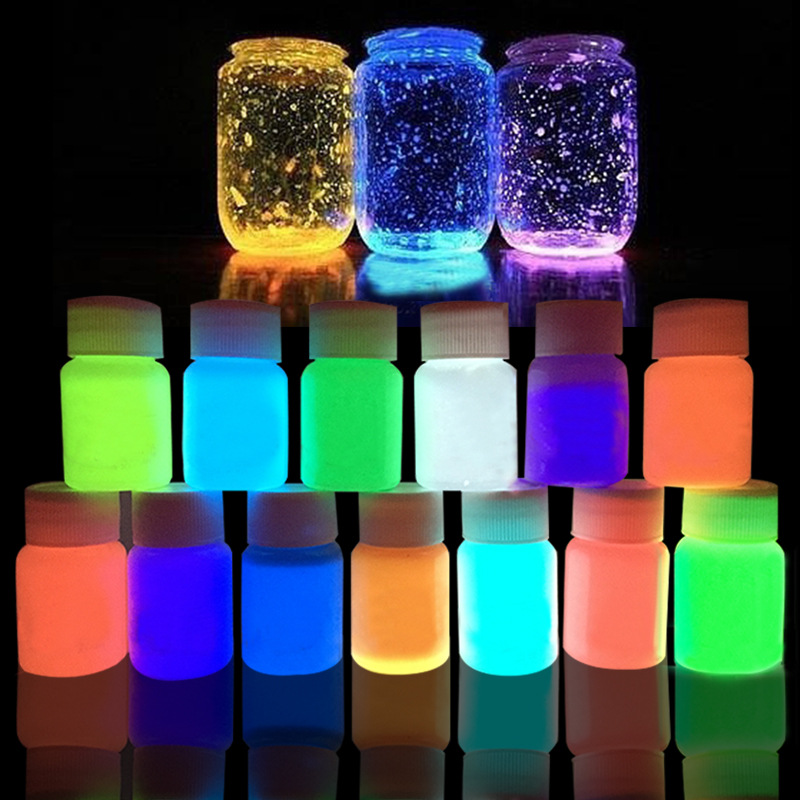 Super bright luminous paint luminous Art paint hand-made model graffiti water-based long-acting fluorescent powder luminous paint wholesale