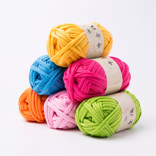 Cloth wire handwoven material bag diy color flat belt thread cushion storage thick wool in stock wholesale