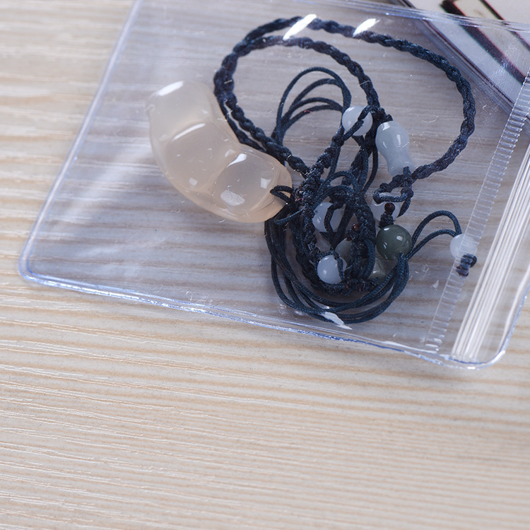 PVC bag transparent jewelry storage bag Buddha beads Wen play earrings jewelry PVC plastic sealed self-sealing bag