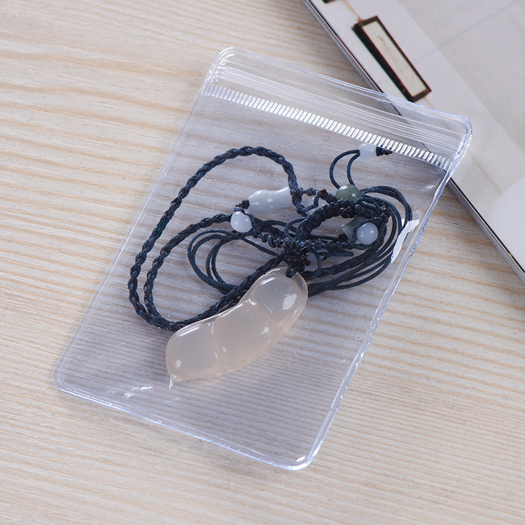 PVC bag transparent jewelry storage bag Buddha beads Wen play earrings jewelry PVC plastic sealed self-sealing bag