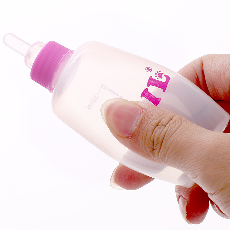 Pet puppy Chinchilla weak disease pet feeding feeding water colorful mini PET bottle set 60ml