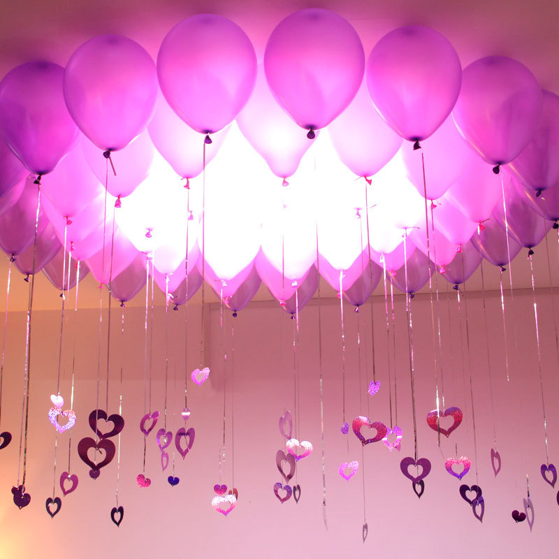 Wedding supplies love balloon pendant party decoration heart-shaped rain silk pendant laser sequins five-star balloon pendant