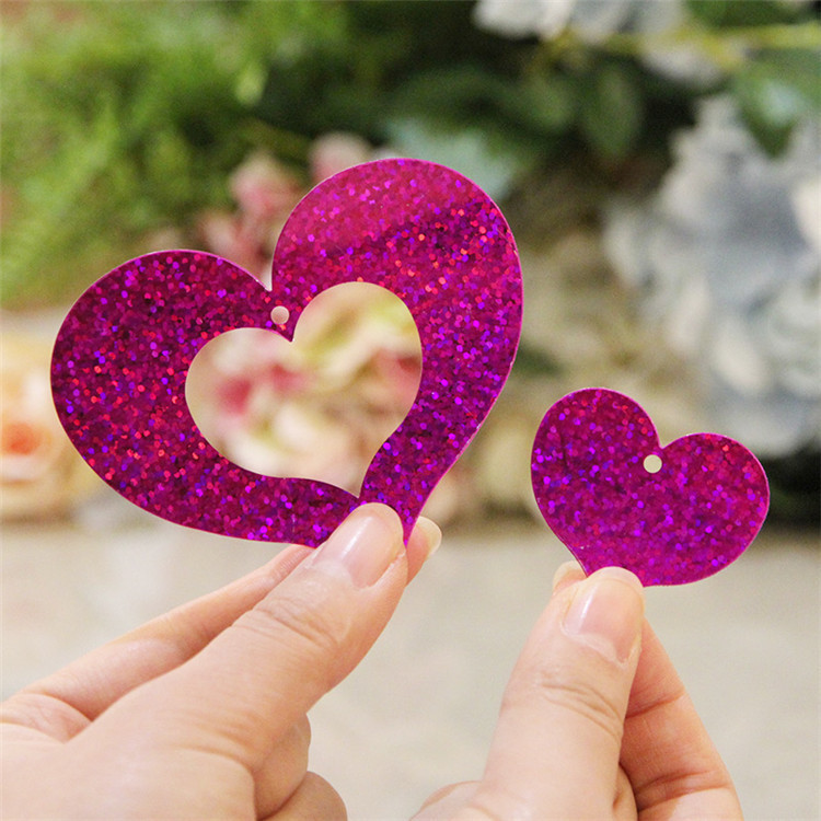 Wedding supplies love balloon pendant party decoration heart-shaped rain silk pendant laser sequins five-star balloon pendant