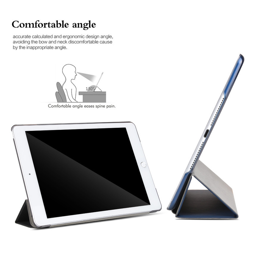 Applicable ipad2 tri-fold pu leather case air2 ultra-thin suction mini5 protective leather case Air4 frosted tablet leather case